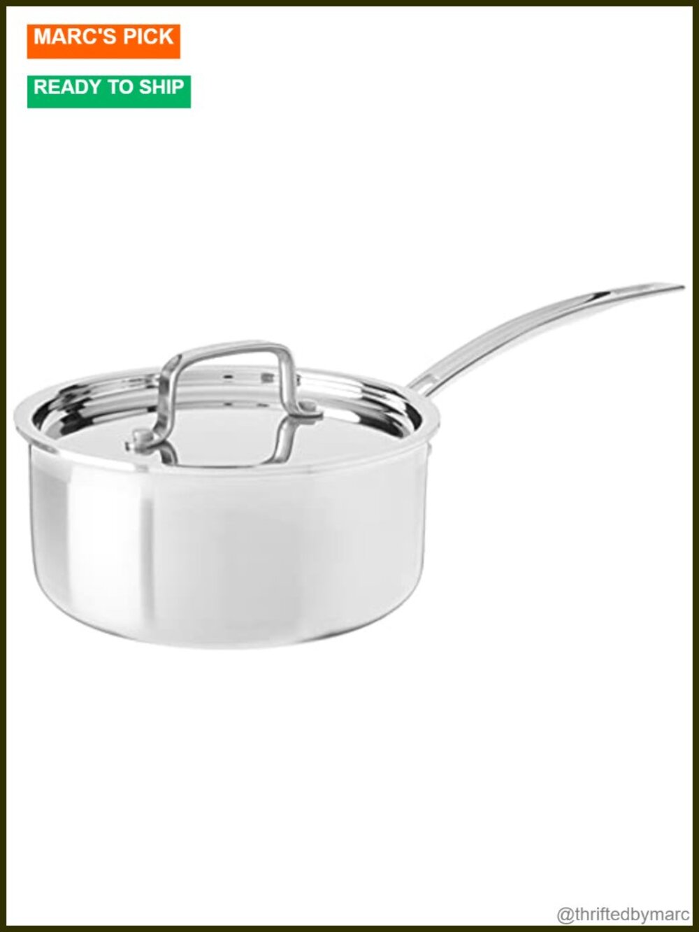 Stainless Steel 2-Quart Saucepan with Cover, Oven Safe, Dishwasher Safe,